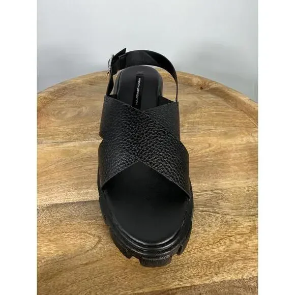 French Connection Black Chunky Platform Sandals Women’s US Size 8.5 NWB - Picture 10 of 12